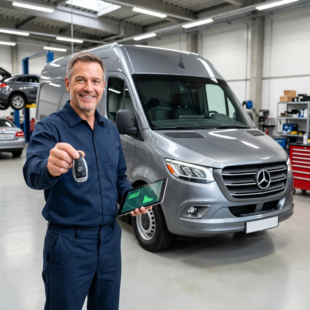 Commercial Van Repair Key Handover and Customer Satisfaction